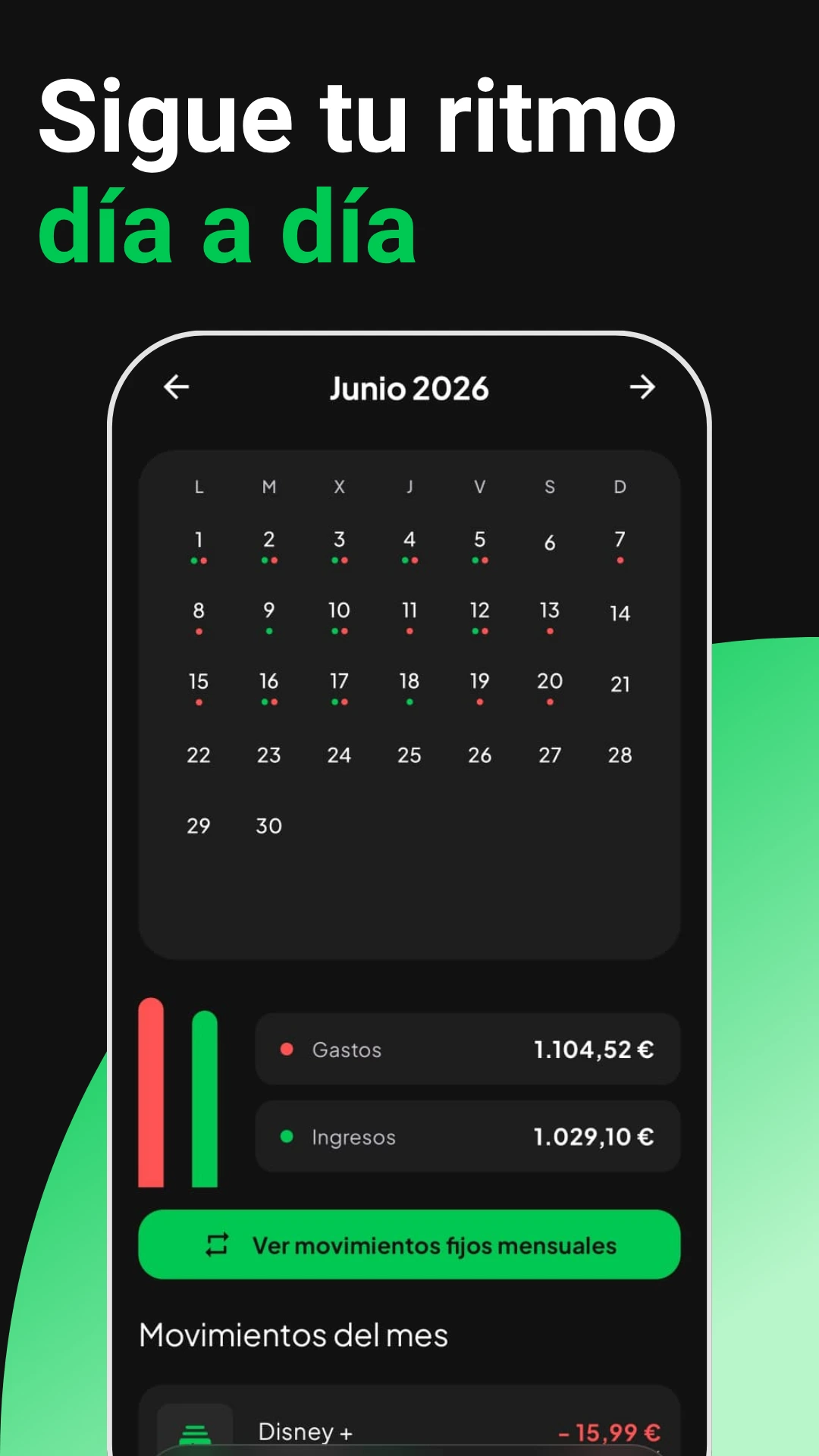 Calendario y seguimiento diario